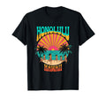 Vibrant Honolulu Hawaii Skyline T-Shirt - Fun Novelty Design Men Women - T-Shirt, Sweatshirt, Hoodie