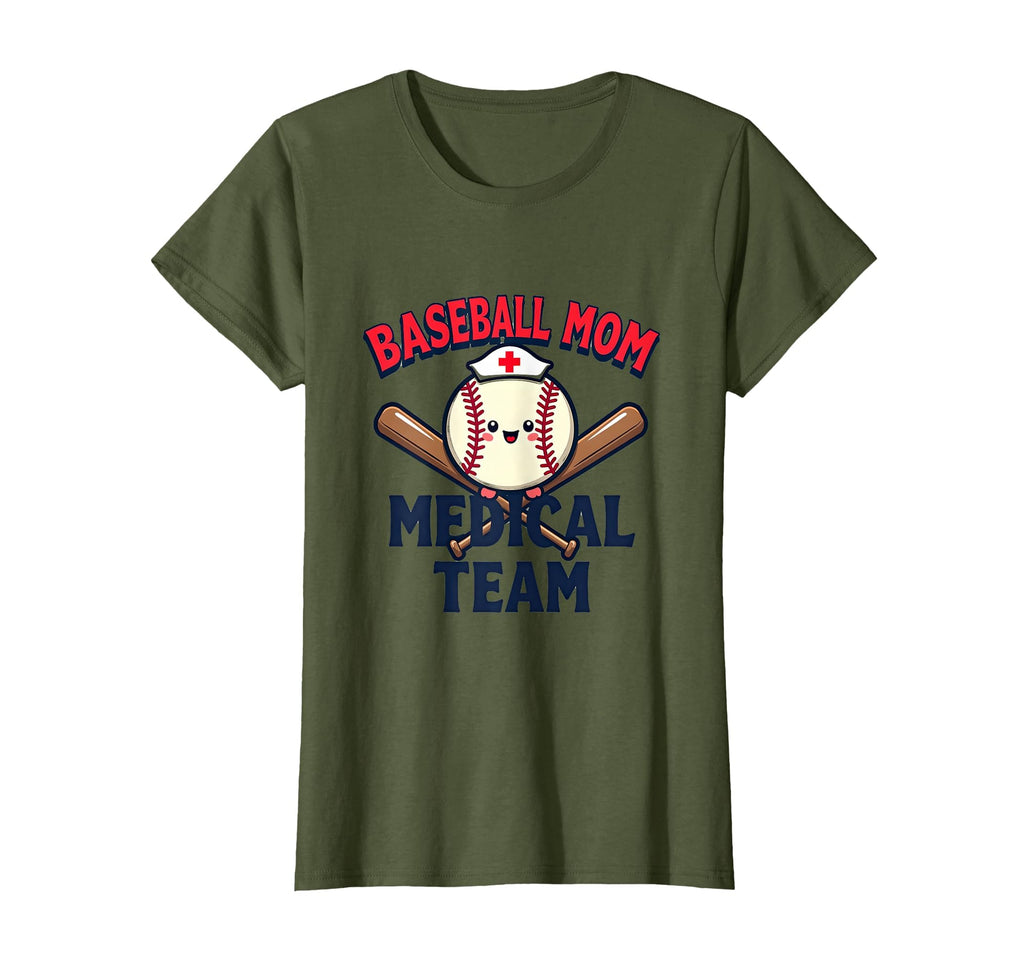 Baseball Mom Medical Team T-Shirt - Fun Novelty Design Men Women - T-Shirt, Sweatshirt, Hoodie
