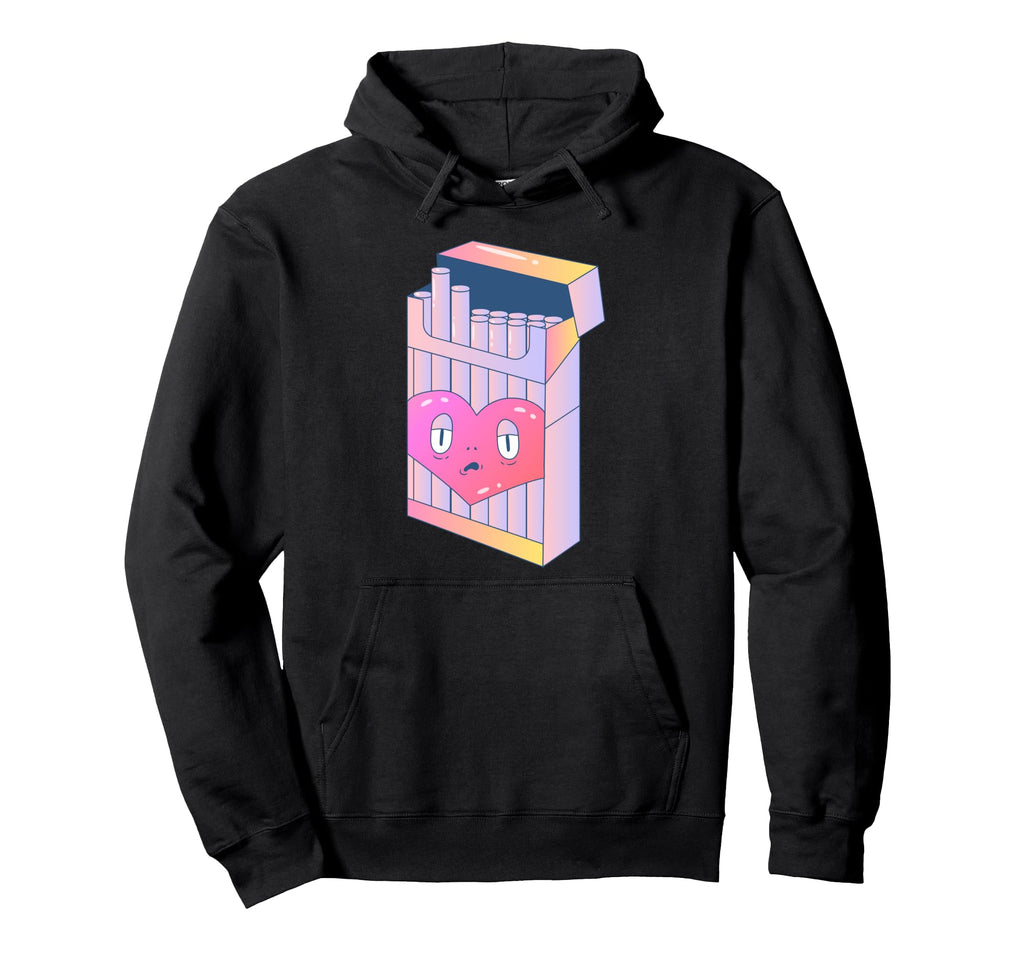 Moody Egirl Eboy Heart Cigarette Soft Hoodie - Unique Graphic for Adults - T-Shirt, Sweatshirt, Hoodie