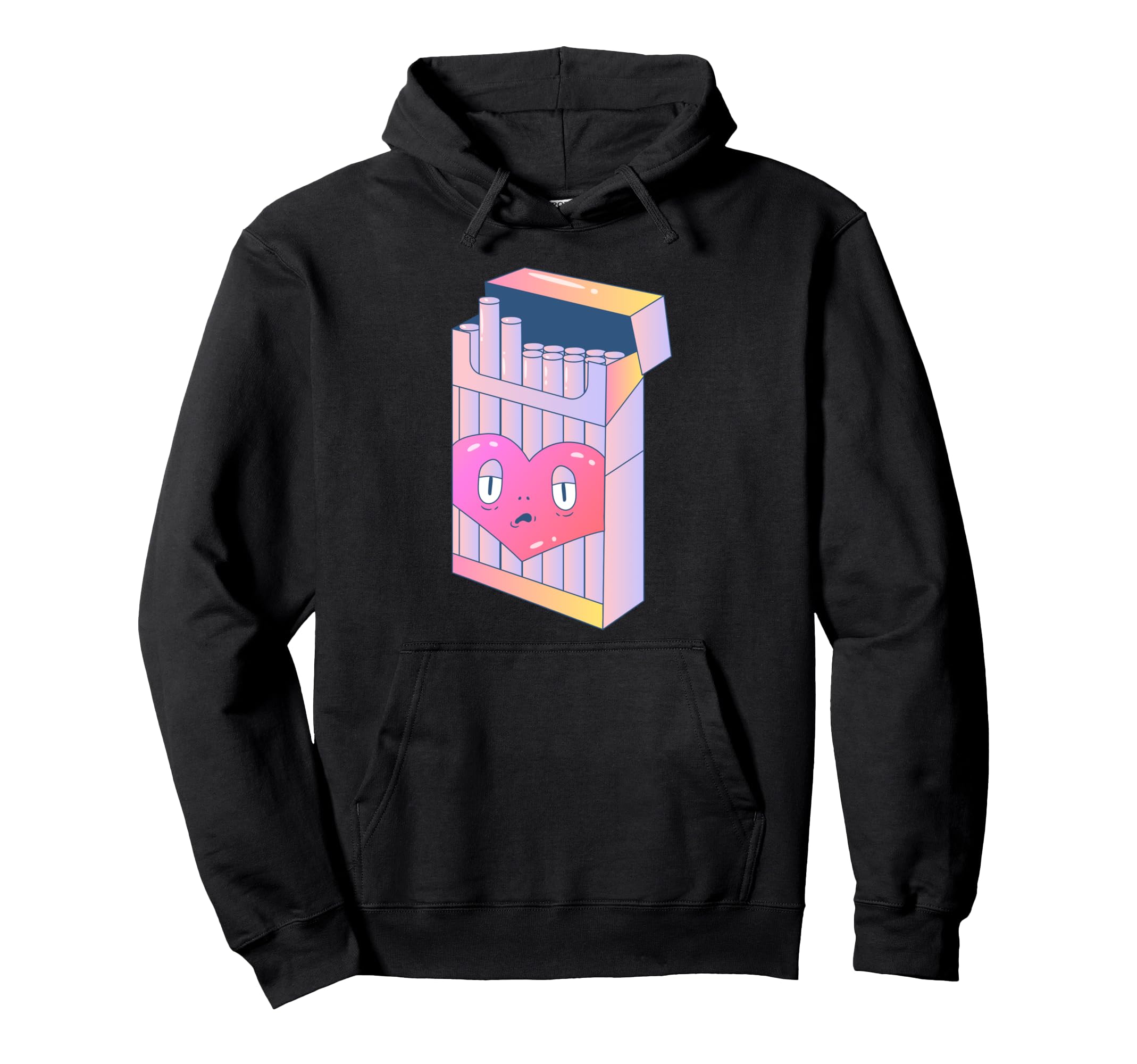Moody Egirl Eboy Heart Cigarette Soft Hoodie - Unique Graphic for Adults - T-Shirt, Sweatshirt, Hoodie