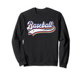 Baseball Lover Groovy Baseball Dad Sweatshirt - Trendy Graphic for Adults - T-Shirt, Sweatshirt, Hoodie