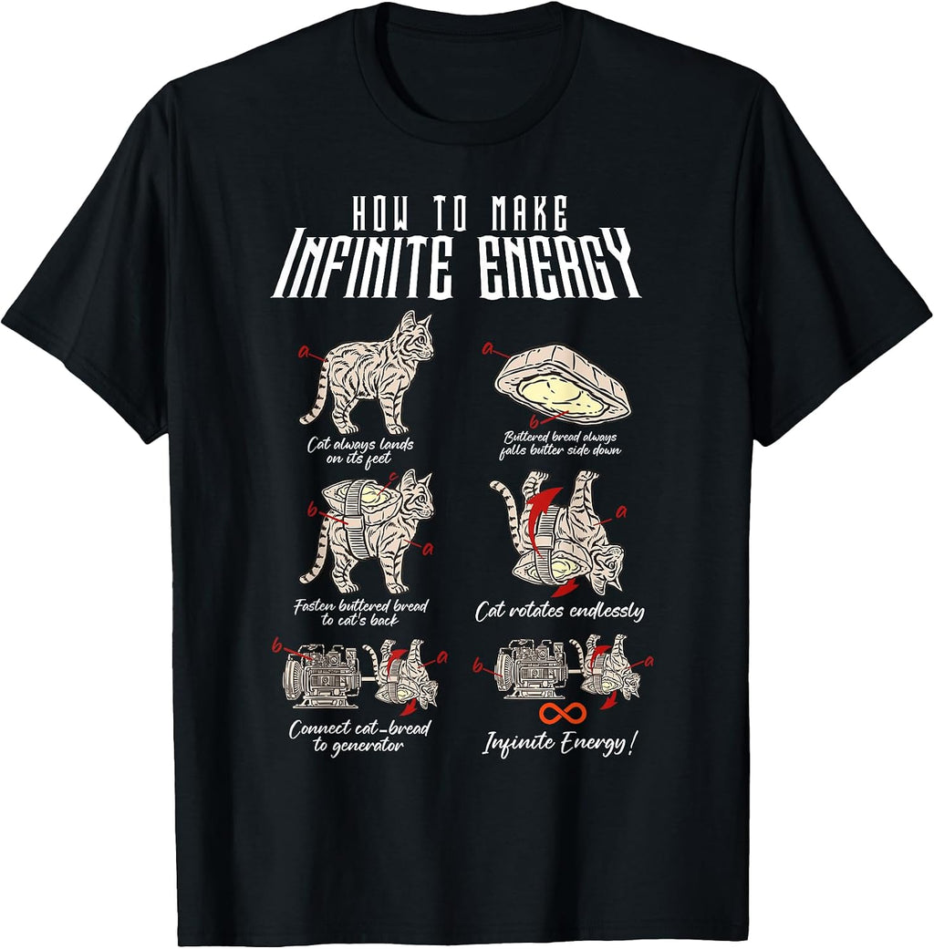 Cat Breakfast Humor And Buttered Toast Theory - Adult & Kids T-Shirts, Sweatshirts & Hoodies apparel design preview 1