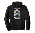 Just Who Loves Vinyl Bohemian Rainbow Hoodie - Custom Art Print for Adults - T-Shirt, Sweatshirt, Hoodie