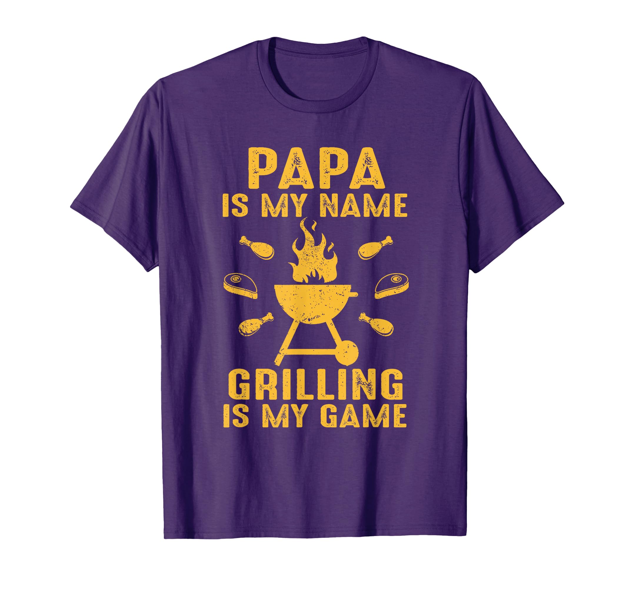 Papa Is My Name Grilling Is My Game T-Shirt - Aesthetic Graphic for Adults - T-Shirt, Sweatshirt, Hoodie
