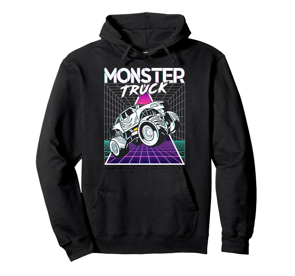 Vaporwave Aesthetic Monster Truck Offroad Hoodie - Novelty Apparel Unisex - T-Shirt, Sweatshirt, Hoodie