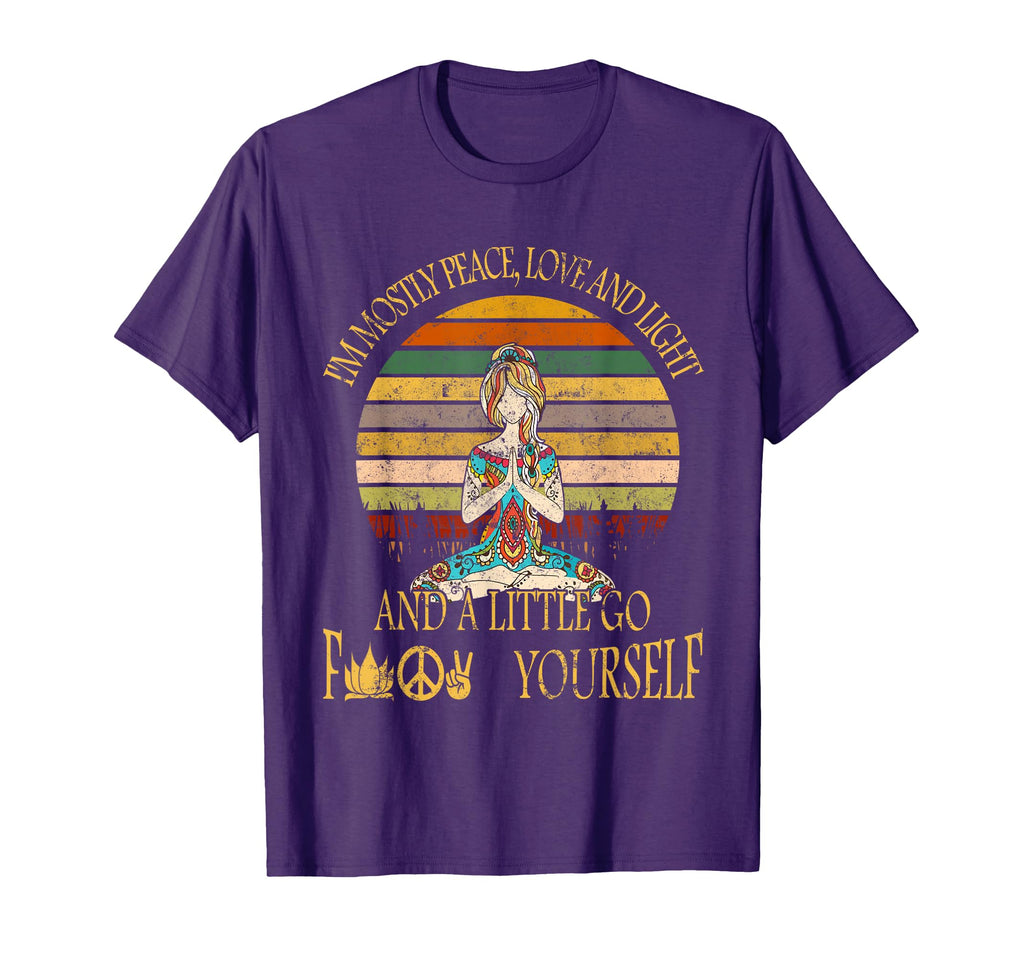 Im Mostly Peace Love And Light Little Go T-Shirt - Novelty Apparel Unisex - T-Shirt, Sweatshirt, Hoodie