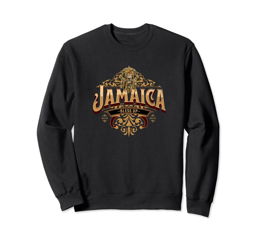 One Love Rastafari Jamaica Distressed Sweatshirt - Unique Graphic Men Women - T-Shirt, Sweatshirt, Hoodie