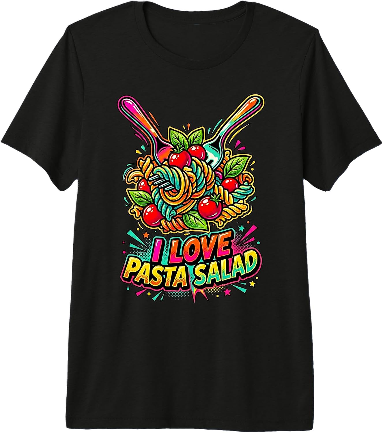 Vibrant Pop Art Foodie Pasta Apparel - Adult & Kids T-Shirts, Sweatshirts & Hoodies apparel design preview 1