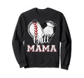 Ball Mama Baseball Soccer Heart Sweatshirt - Aesthetic Graphic Men Women - T-Shirt, Sweatshirt, Hoodie