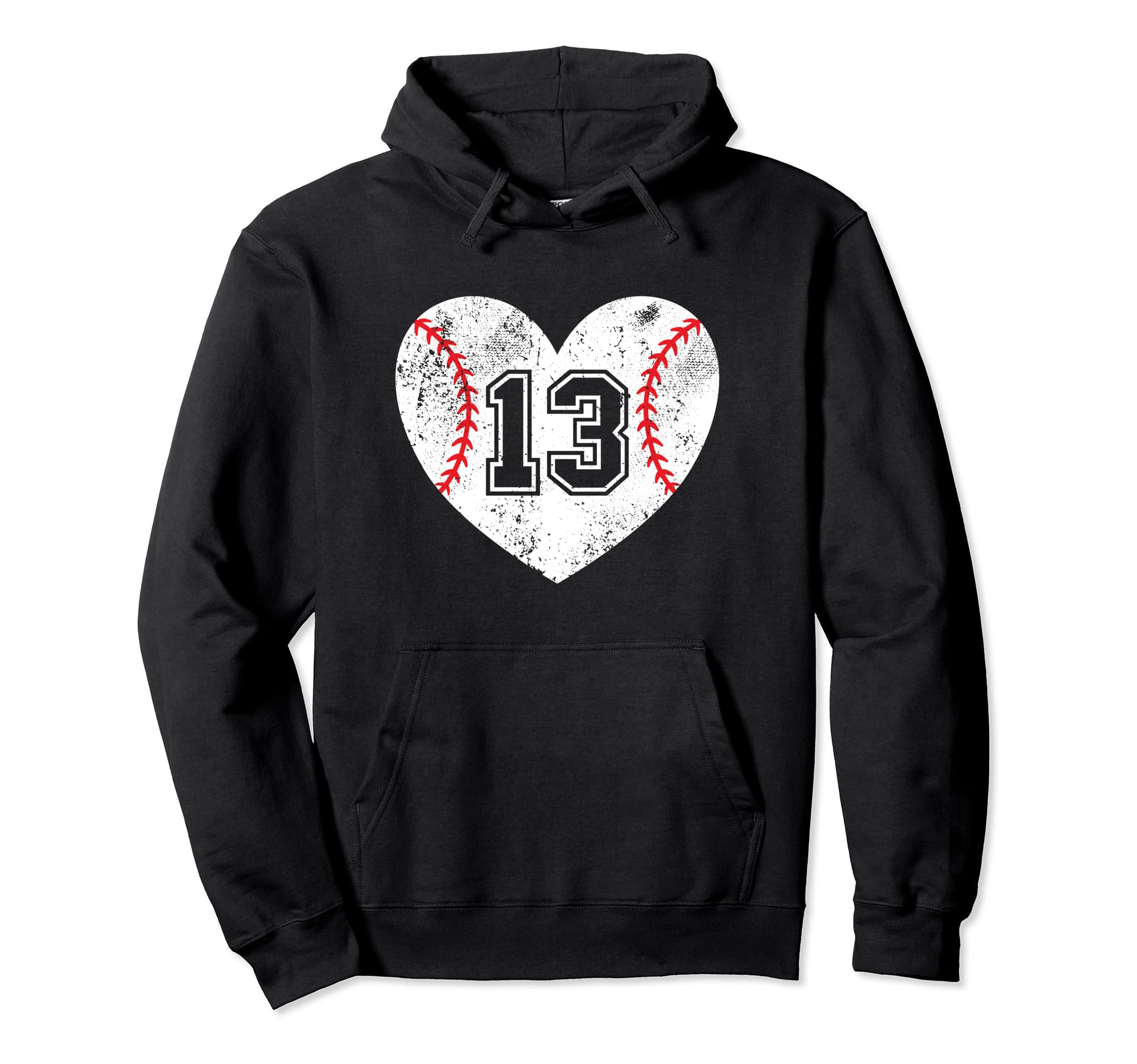 Baseball Heart Player 13 Baseball Mom Dad Hoodie - Graphic Print Unisex - T-Shirt, Sweatshirt, Hoodie