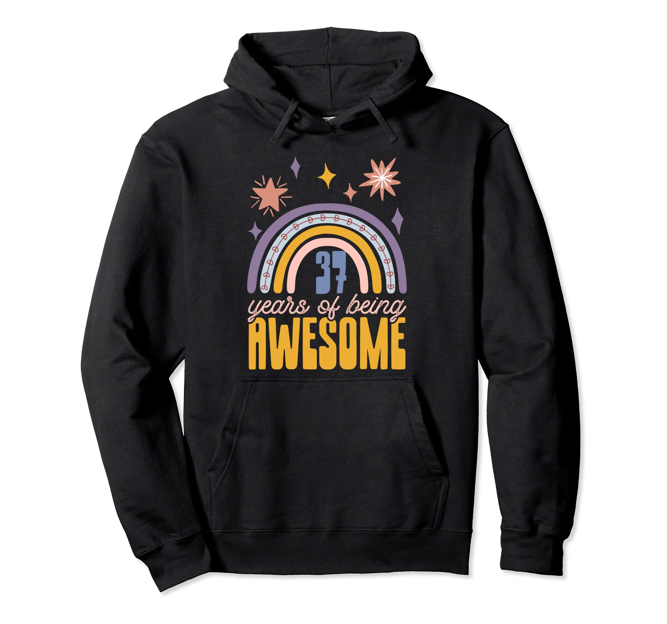 37 Years Being Awesome Free Spirit Hoodie - Novelty Apparel for Adults - T-Shirt, Sweatshirt, Hoodie