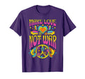 Groovy Make Love Not War Peace Sign T-Shirt - Graphic Print Men Women - T-Shirt, Sweatshirt, Hoodie