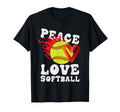 Peace Love Softball T-Shirt - Streetwear Style Unisex - T-Shirt, Sweatshirt, Hoodie