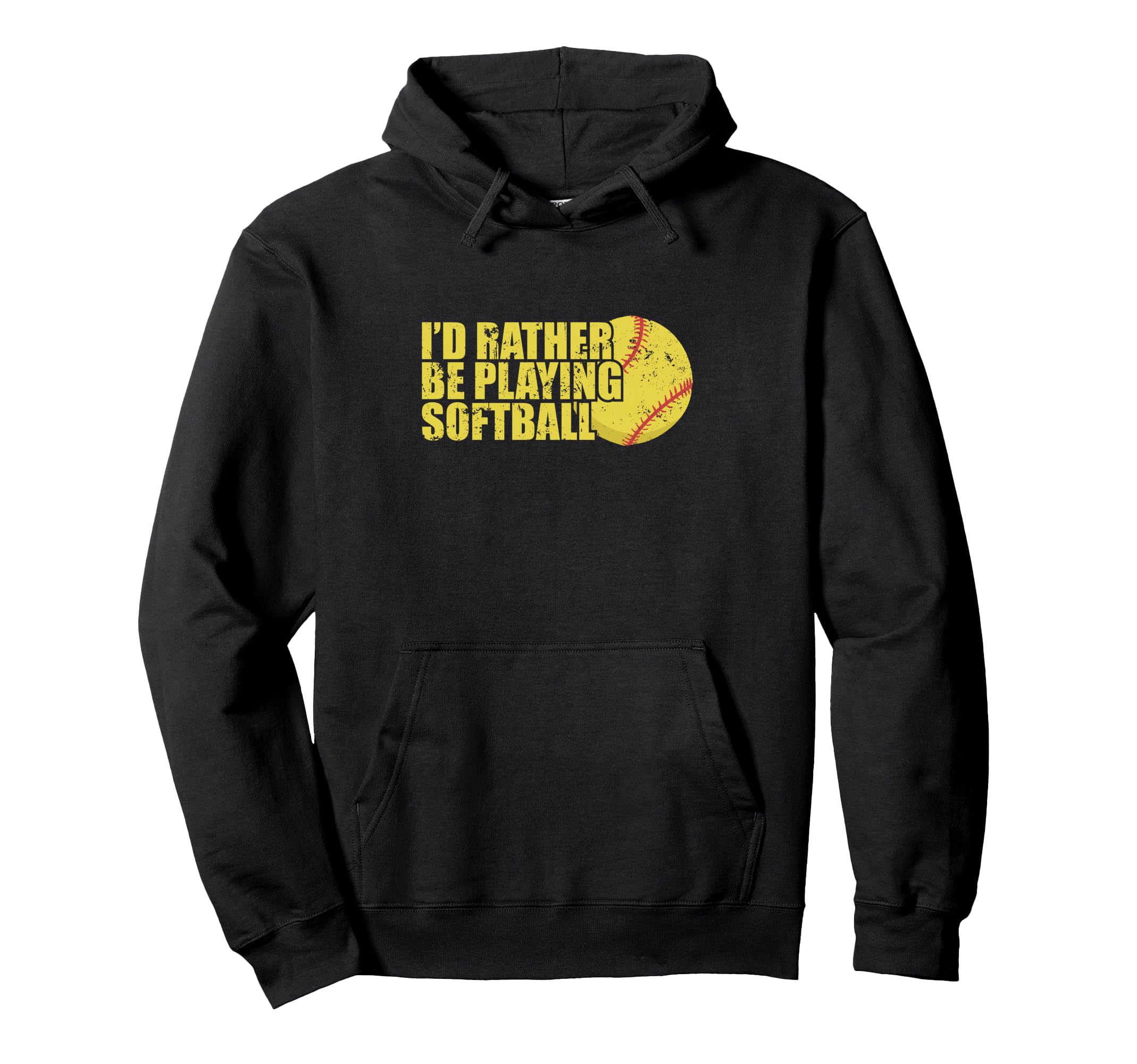 Id Rather Be Playing Softball Sport Hoodie - Fun Novelty Design for Adults - T-Shirt, Sweatshirt, Hoodie