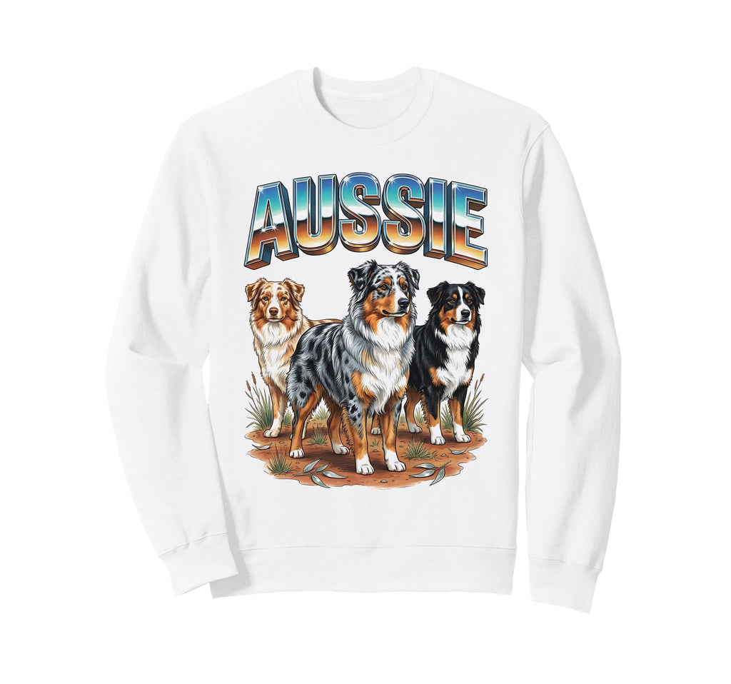 Australian Shepherd Dog Lover 80S Sweatshirt - Novelty Apparel Men Women - T-Shirt, Sweatshirt, Hoodie