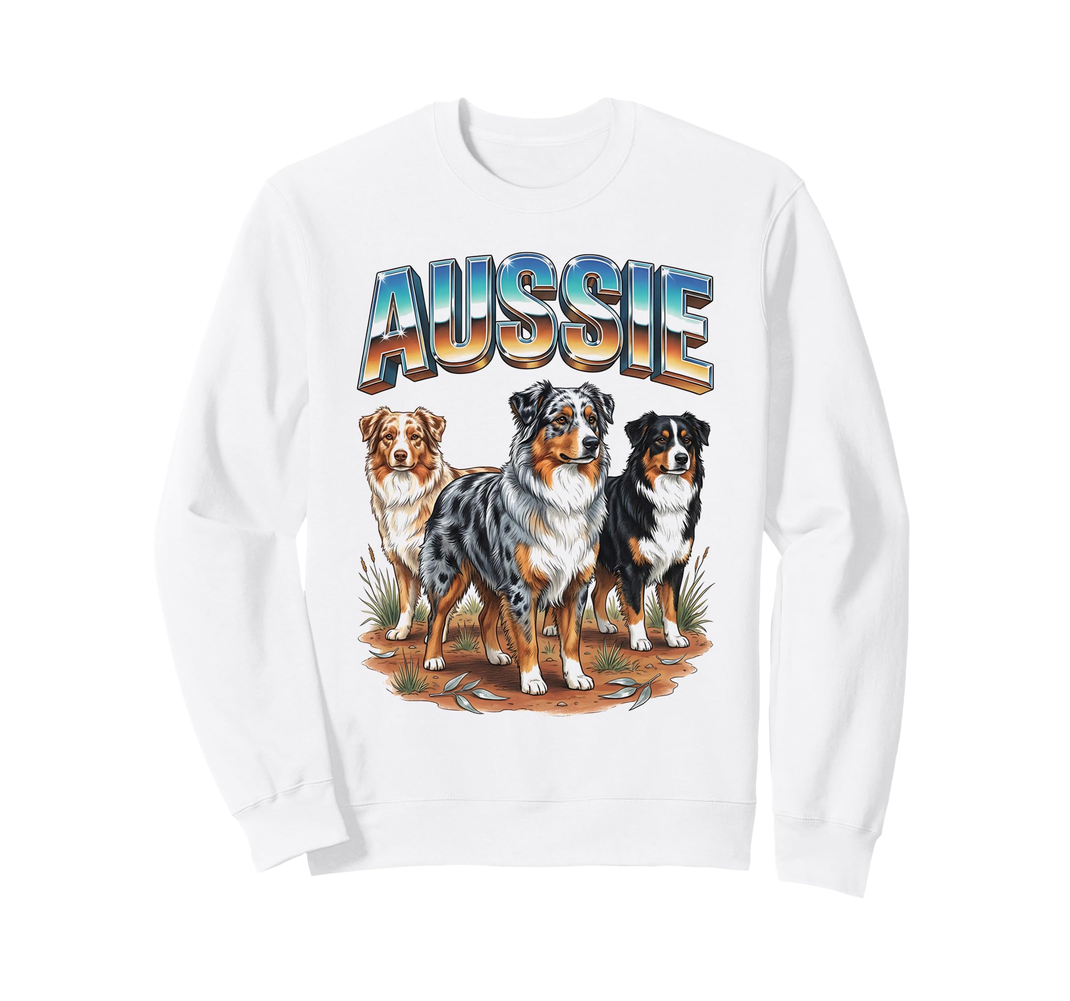Australian Shepherd Dog Lover 80S Sweatshirt - Novelty Apparel Men Women - T-Shirt, Sweatshirt, Hoodie