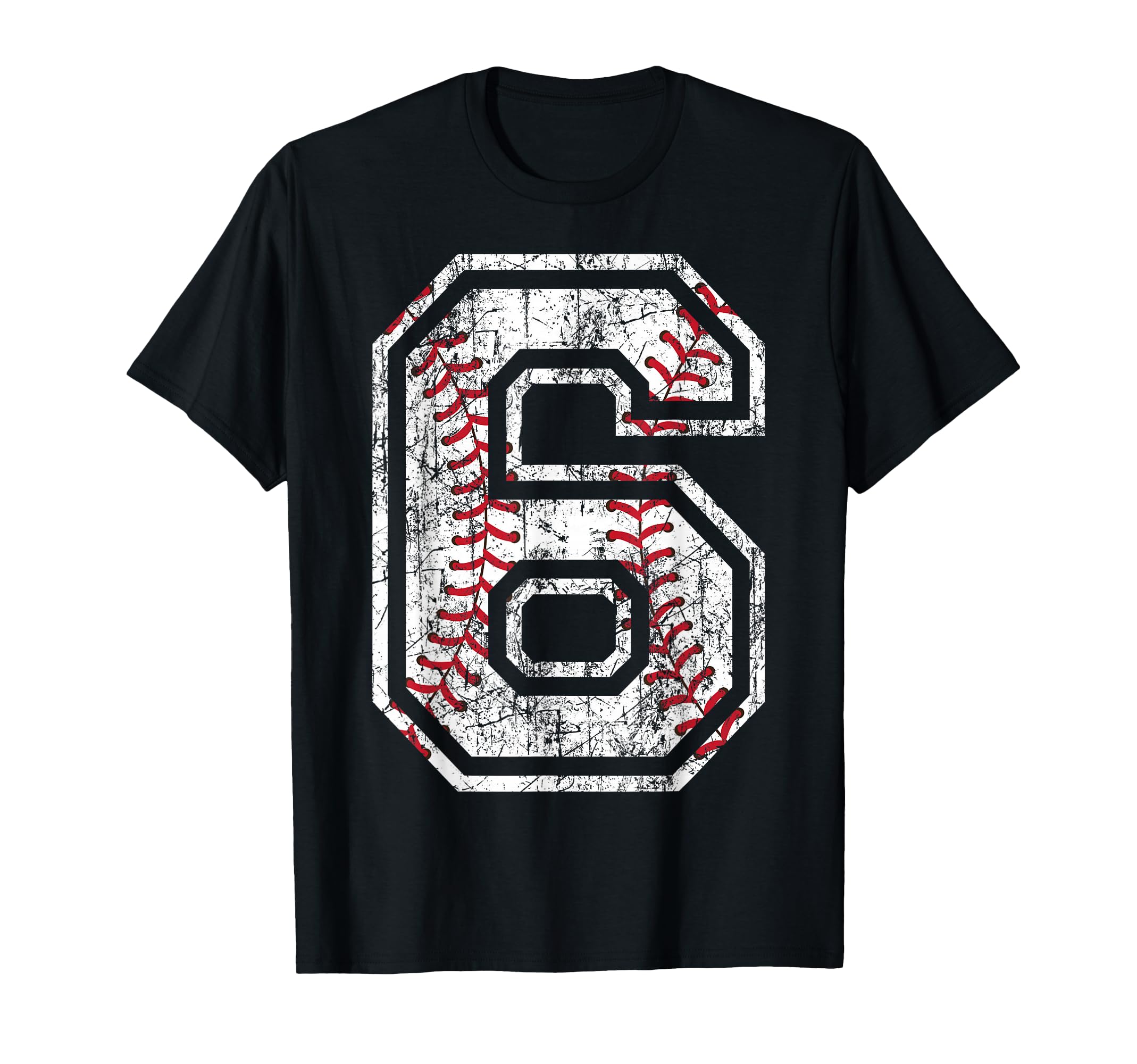 Baseball Jersey Number 6 T-Shirt - Fun Novelty Design for Adults - T-Shirt, Sweatshirt, Hoodie