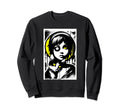 Punk And Cat Graffiti Grunge Sweatshirt - Casual Everyday Wear for Adults - T-Shirt, Sweatshirt, Hoodie