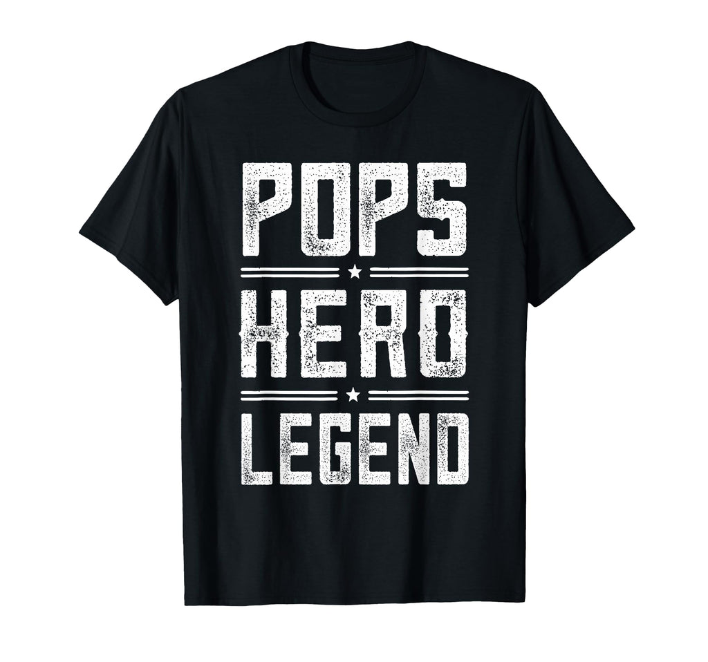 Pops Hero Legend Distressed Pops T-Shirt - Unique Graphic for Adults - T-Shirt, Sweatshirt, Hoodie