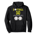 Softball Dad Like Baseball But Bigger Hoodie - Unique Graphic Men Women - T-Shirt, Sweatshirt, Hoodie