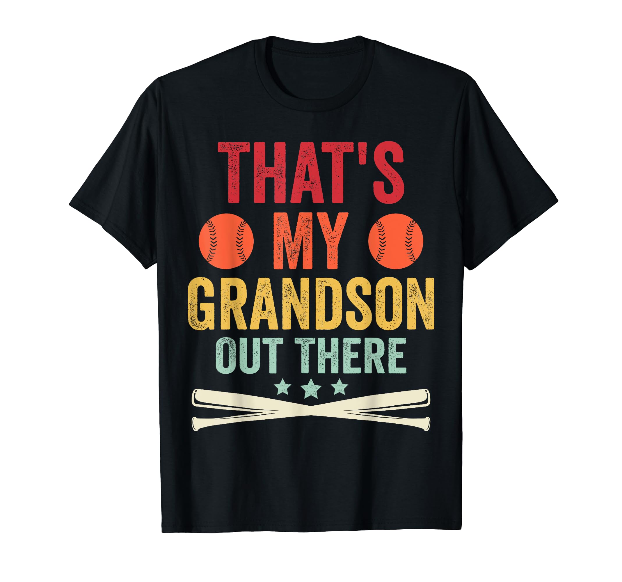 Thats My Grandson Out There Baseball T-Shirt - Novelty Apparel for Adults - T-Shirt, Sweatshirt, Hoodie