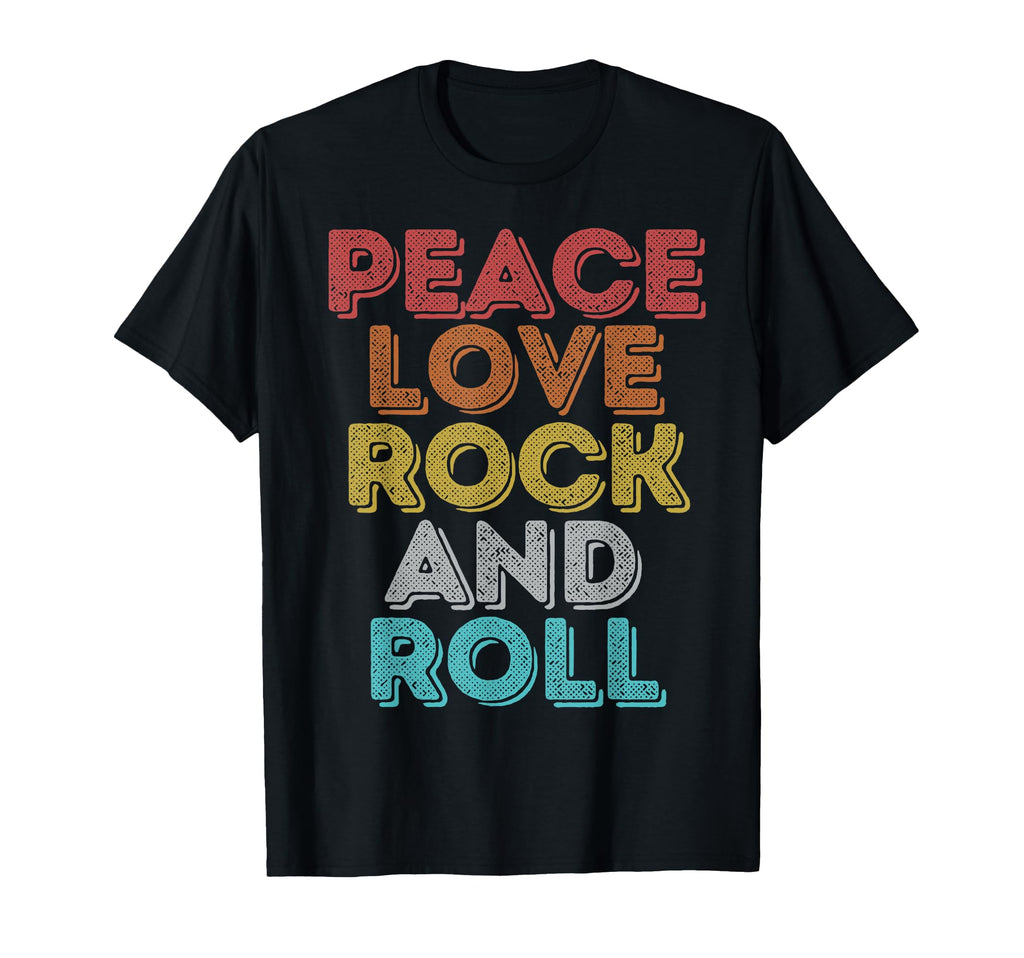 Peace Love Rock And Roll T-Shirt - Trendy Graphic for Adults - T-Shirt, Sweatshirt, Hoodie