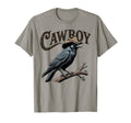 Cawboy Crow Funny Cowboy Raven T-Shirt - Casual Everyday Wear Men Women - T-Shirt, Sweatshirt, Hoodie