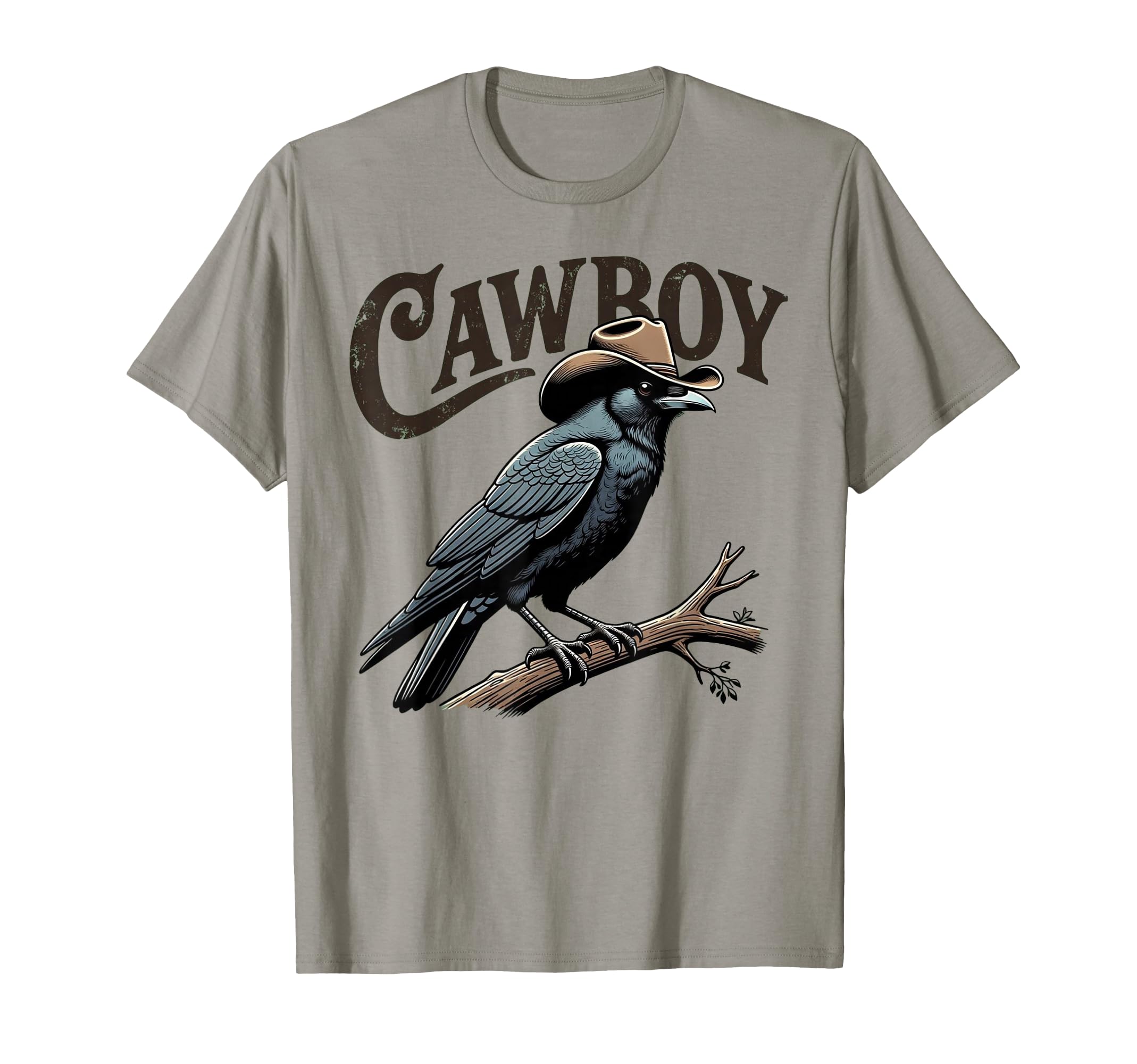 Cawboy Crow Funny Cowboy Raven T-Shirt - Casual Everyday Wear Men Women - T-Shirt, Sweatshirt, Hoodie