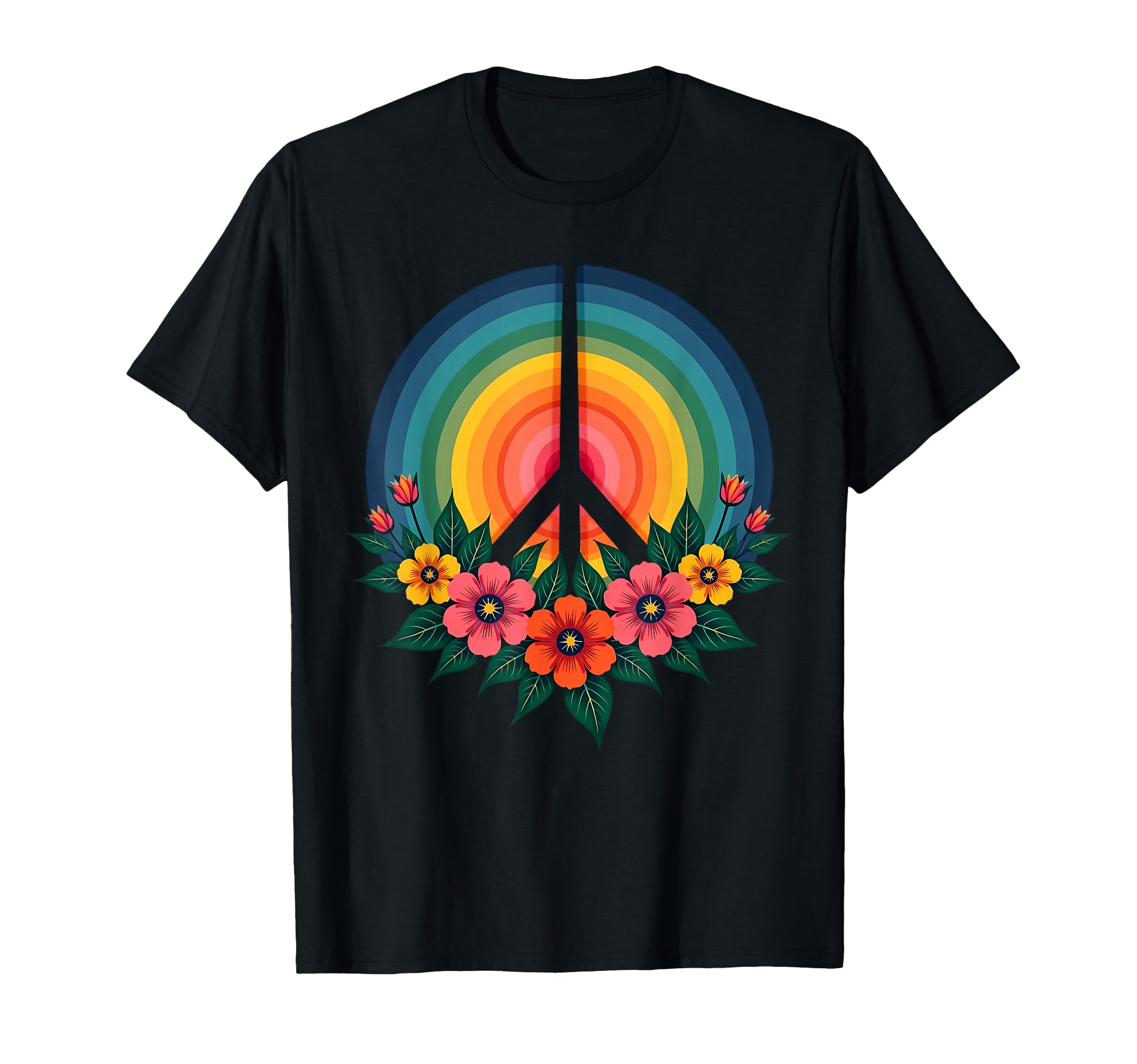 60S 70S Flower Power Groovy Love Peace T-Shirt - Unique Graphic for Adults - T-Shirt, Sweatshirt, Hoodie