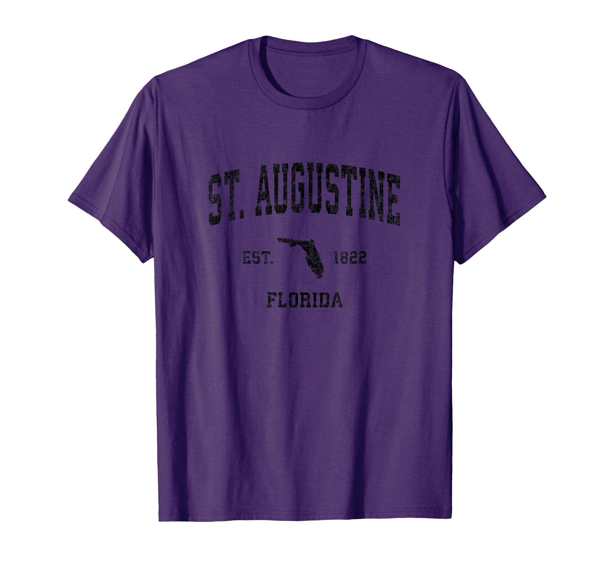 St Augustine Florida Fl Sports Black T-Shirt - Unique Graphic for Adults - T-Shirt, Sweatshirt, Hoodie