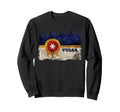 New Tulsa Flag Skyline Distressed Sweatshirt - Custom Art Print for Adults - T-Shirt, Sweatshirt, Hoodie