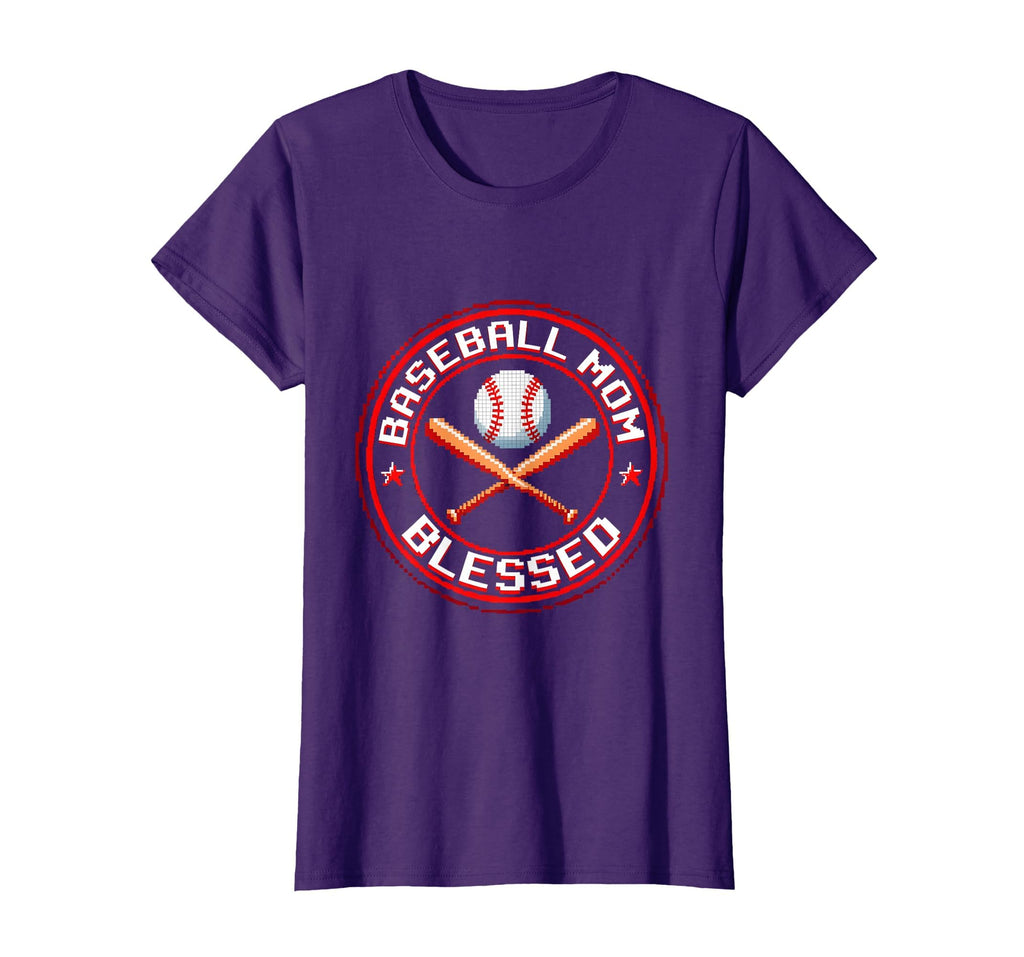 Baseball Mom Blessed T-Shirt - Novelty Apparel for Adults - T-Shirt, Sweatshirt, Hoodie