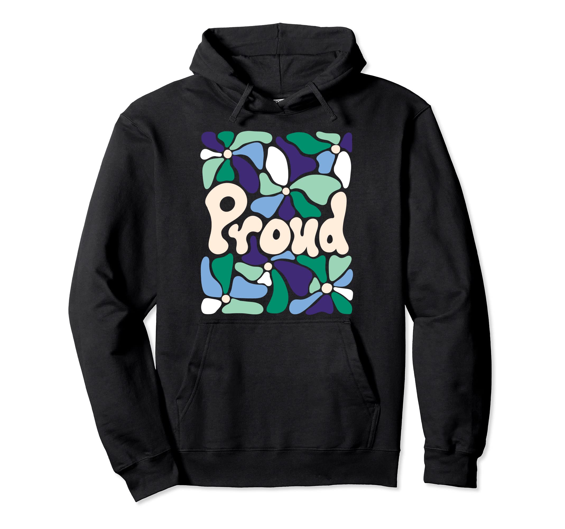 Proud Gay Pride Boho Flowers Hoodie - Novelty Apparel Unisex - T-Shirt, Sweatshirt, Hoodie