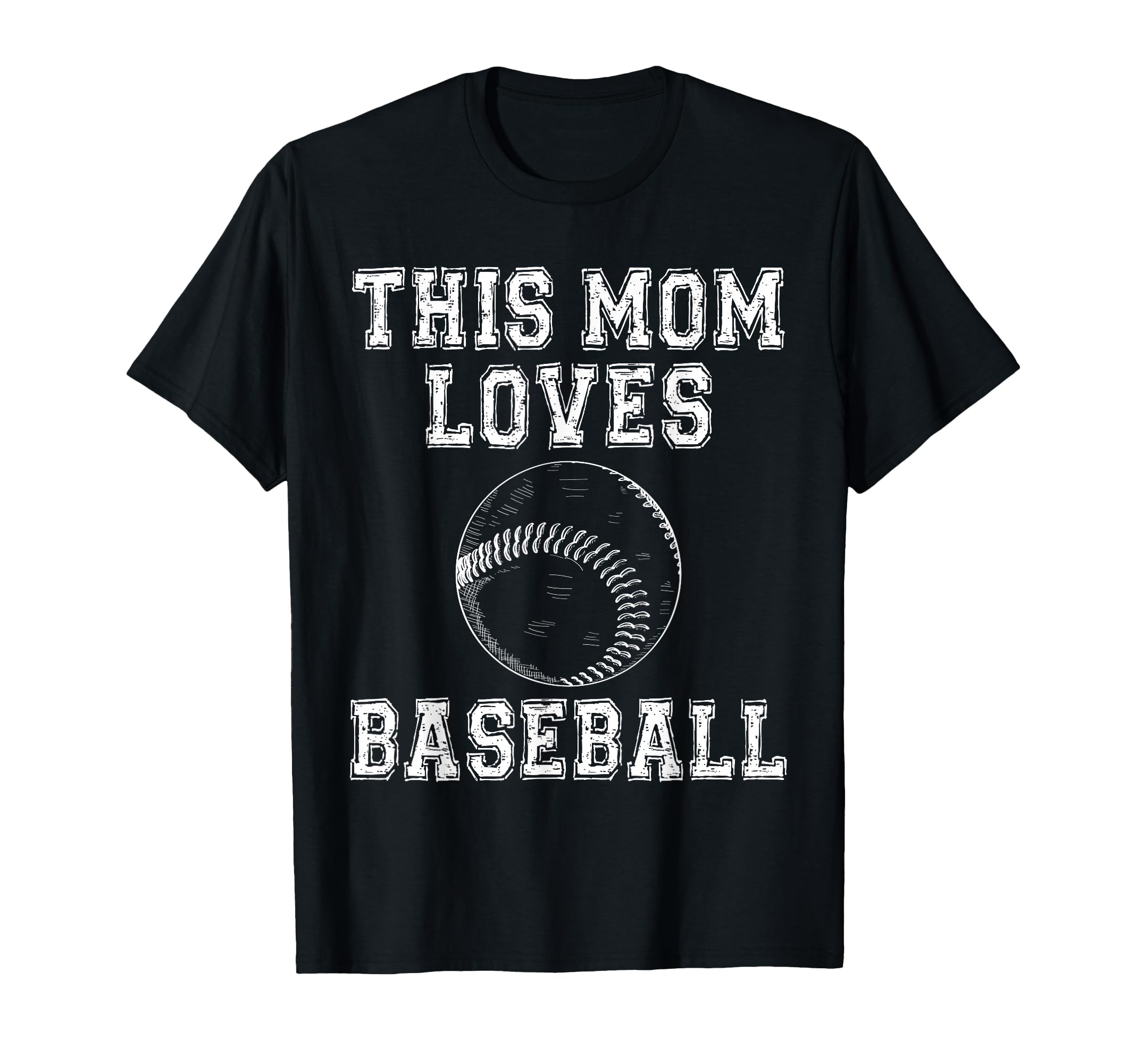 This Mom Loves Baseball Game Day T-Shirt - Unique Graphic for Adults - T-Shirt, Sweatshirt, Hoodie