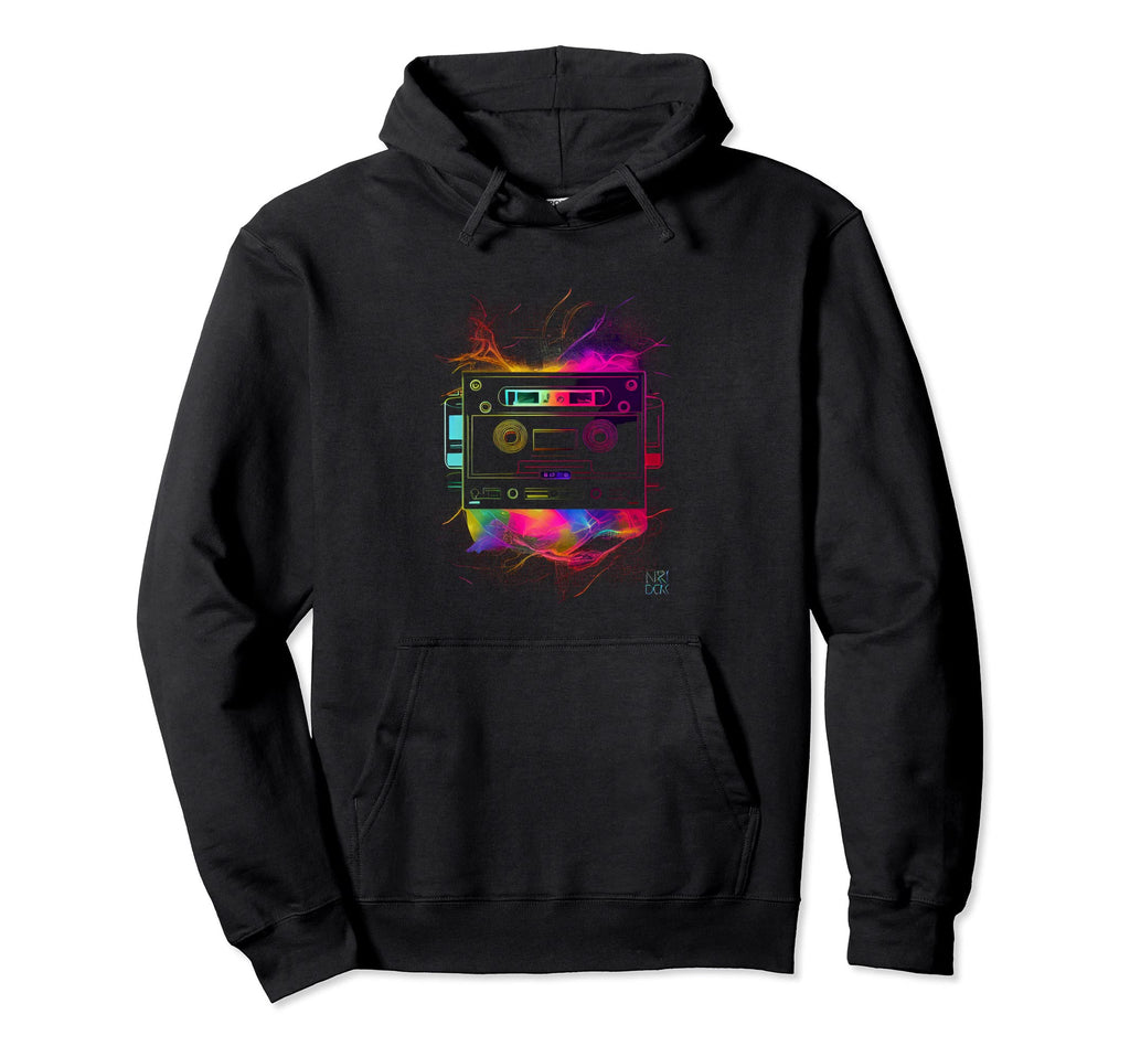 80S Cassettes 80S Music Cassette Player Hoodie - Minimalist Print Unisex - T-Shirt, Sweatshirt, Hoodie