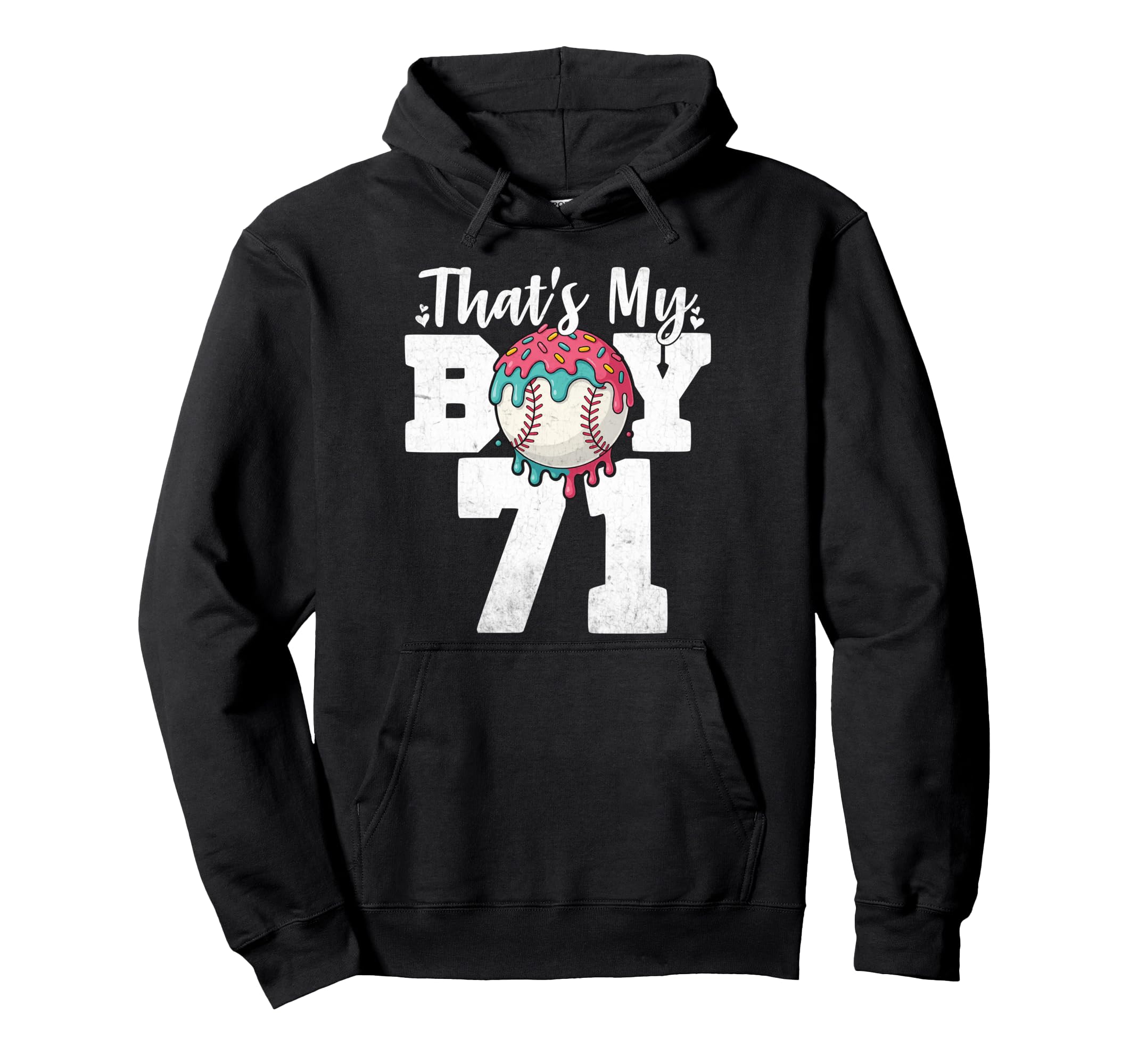 Thats My Baseball 71 Number Mom Dad 71 Hoodie - Minimalist Print Men Women - T-Shirt, Sweatshirt, Hoodie