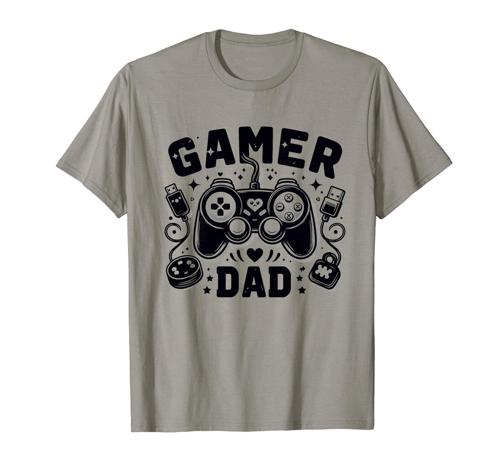 Gamer Dad Game Controller Gaming T-Shirt - Minimalist Print Men Women - T-Shirt, Sweatshirt, Hoodie