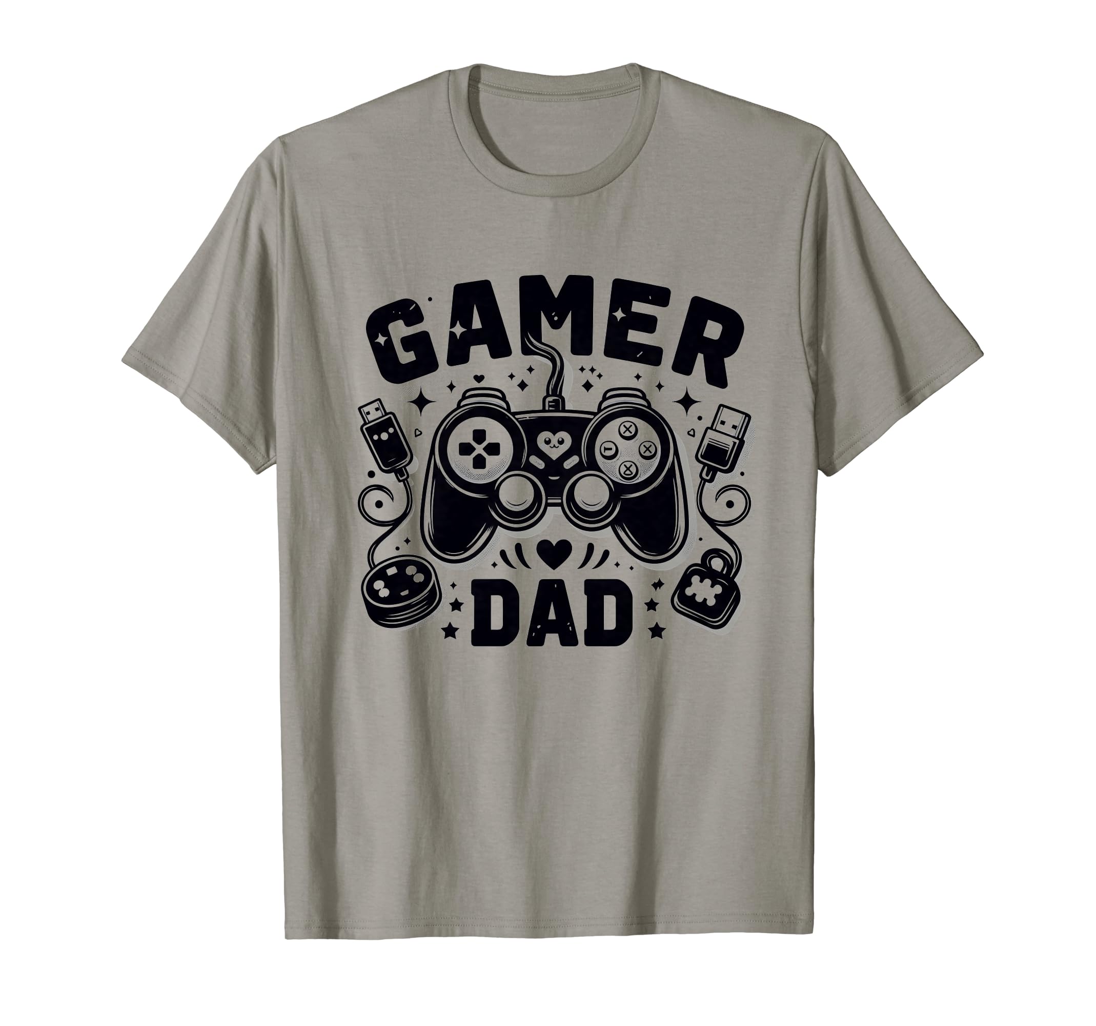 Gamer Dad Game Controller Gaming T-Shirt - Minimalist Print Men Women - T-Shirt, Sweatshirt, Hoodie
