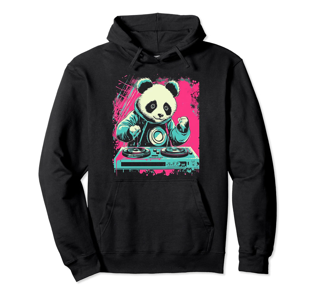 Kawaii Panda Dj Japanese Edm Y2K Hoodie - Aesthetic Graphic Men Women - T-Shirt, Sweatshirt, Hoodie