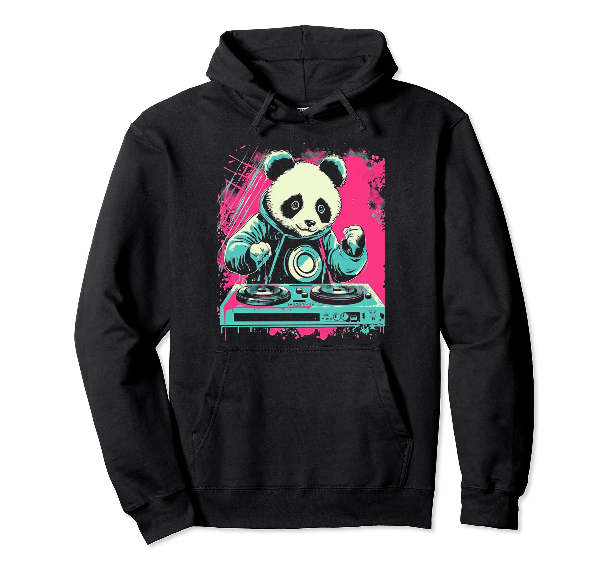 Kawaii Panda Dj Japanese Edm Y2K Hoodie - Aesthetic Graphic Men Women - T-Shirt, Sweatshirt, Hoodie