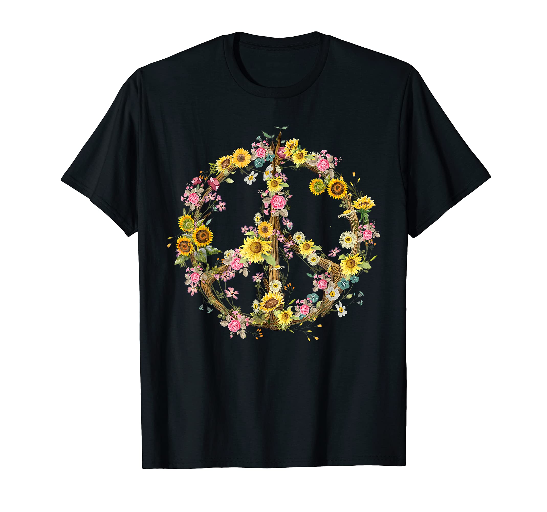 Love And Peace Flower Beautiful T-Shirt - Streetwear Style Unisex - T-Shirt, Sweatshirt, Hoodie