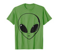 Grunge Green Alien Face Halloween T-Shirt - Custom Art Print Unisex - T-Shirt, Sweatshirt, Hoodie