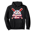 Baseball Dad Baseball Player Dad Hoodie - Aesthetic Graphic Unisex - T-Shirt, Sweatshirt, Hoodie