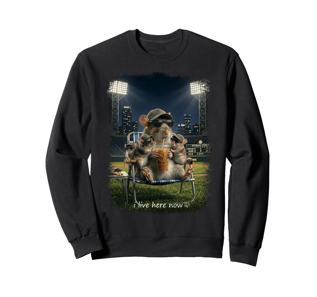 Funny Mice Ballfield Baseball Field Sweatshirt - Novelty Apparel Men Women - T-Shirt, Sweatshirt, Hoodie