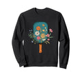 Bohemian Pickleball Paddle Boho Sweatshirt - Minimalist Print Unisex - T-Shirt, Sweatshirt, Hoodie