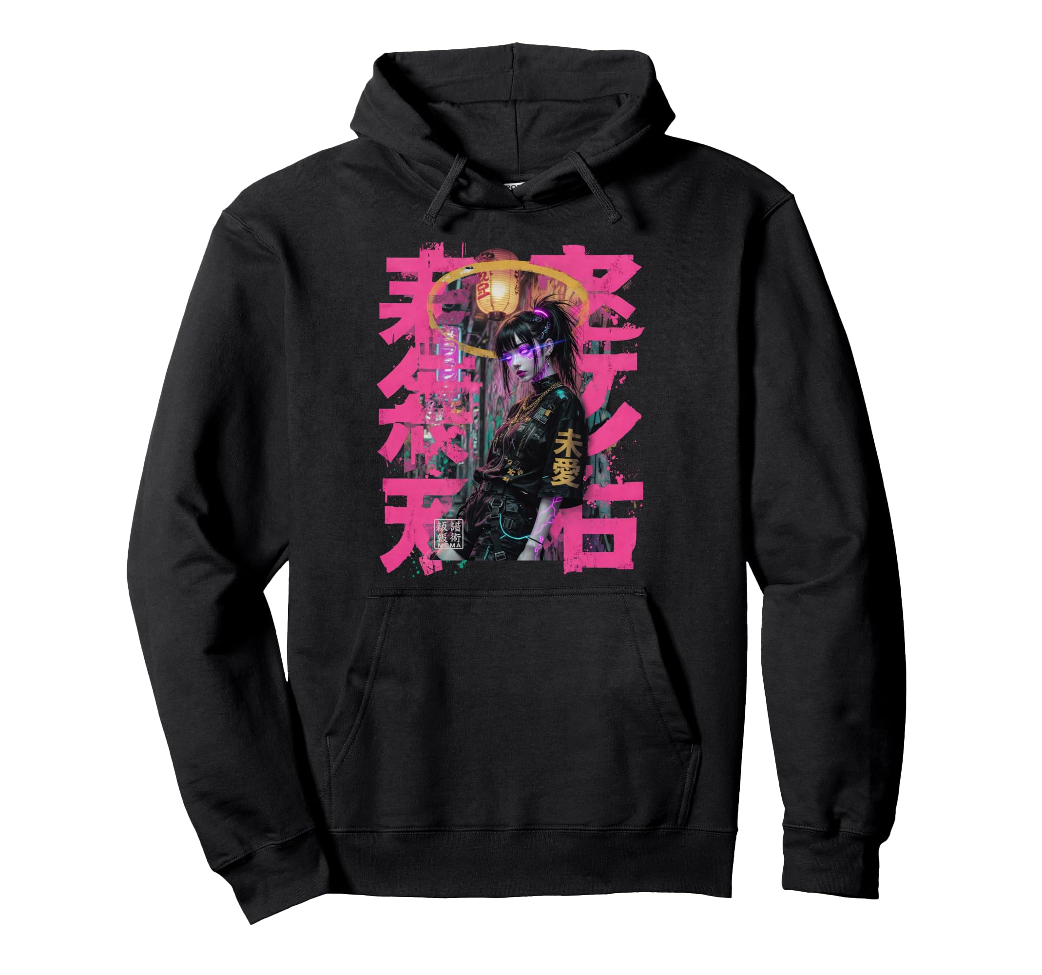 Japanese Cyberpunk Angel Streetwear Hoodie - Minimalist Print Men Women - T-Shirt, Sweatshirt, Hoodie