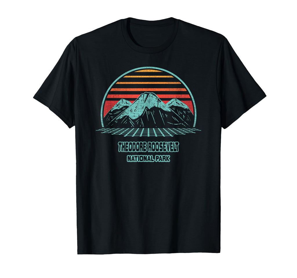 Theodore Roosevelt National Park Hiking 80S T-Shirt - Unique Graphic Unisex - T-Shirt, Sweatshirt, Hoodie