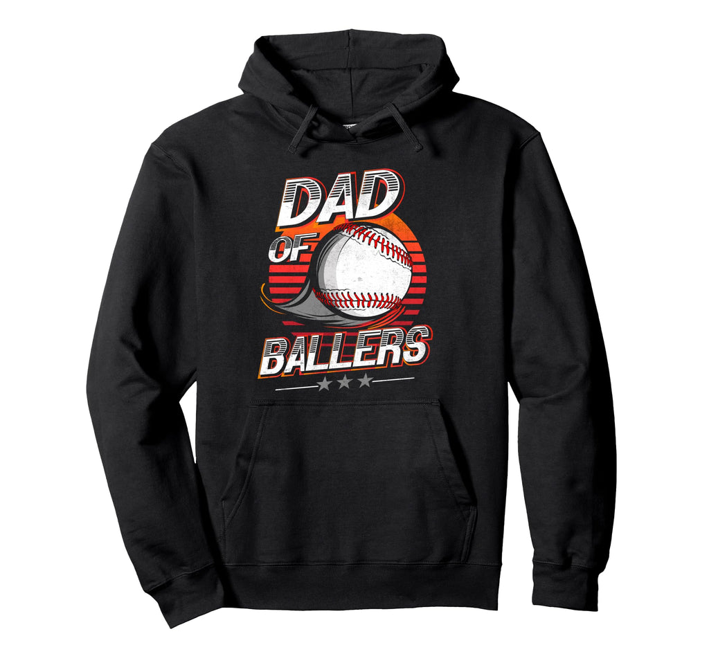 Dad Ballers Volleyball Baseball Dad Baller Hoodie - Trendy Graphic Unisex - T-Shirt, Sweatshirt, Hoodie
