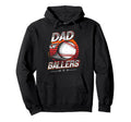 Dad Ballers Volleyball Baseball Dad Baller Hoodie - Trendy Graphic Unisex - T-Shirt, Sweatshirt, Hoodie