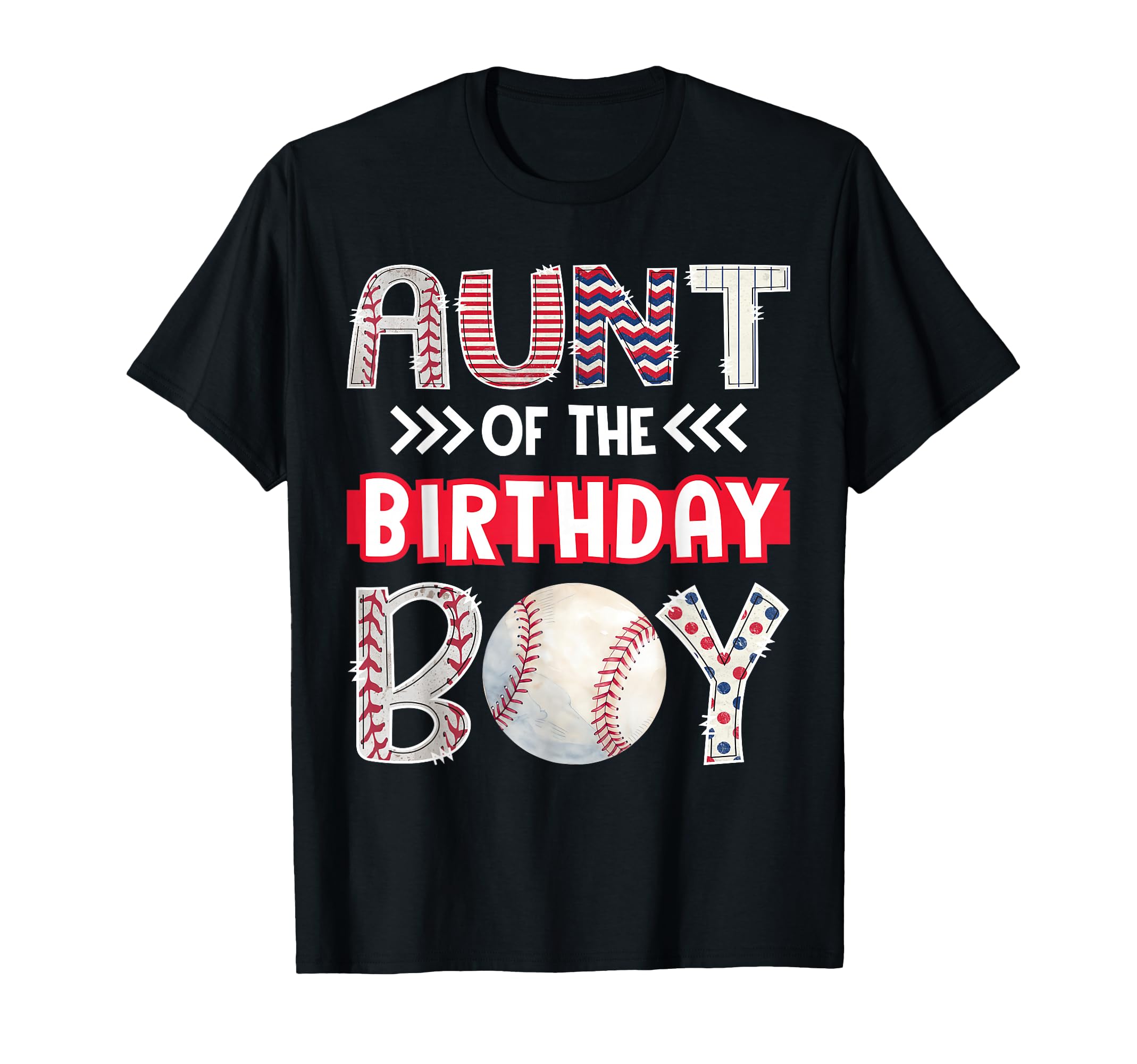 Aunt Birthday Baseball Family Squad T-Shirt - Graphic Print for Adults - T-Shirt, Sweatshirt, Hoodie